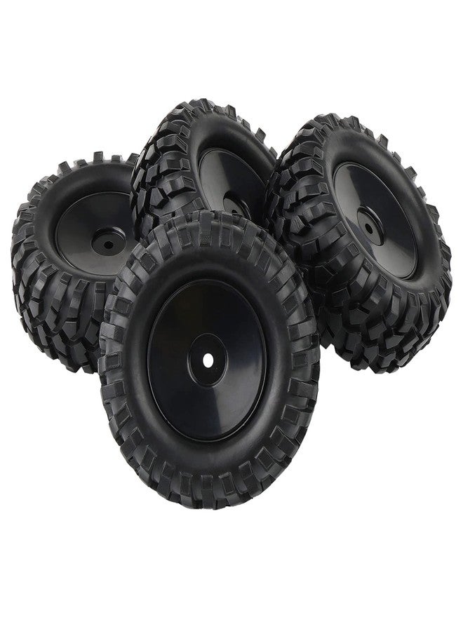 Rowiz 4PCS 1:10 RC Tires Rock Crawler Trailer Tires Hex 12mm Hard Dish Wheels Rim Rubber Tires for Trail Finder 2 Gelande II CR12 CC01 MST CMX - Image 1