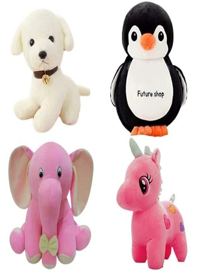 Future Shop Combo of 4 Adorable Plush Soft Toys for Baby Boys and Girls - Image 1