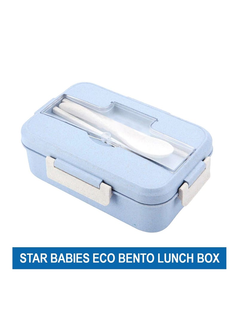 ستار بيبيز صندوق غداء Eco Bento مقاوم للتسرب من قش القمح - أزرق - Image 1