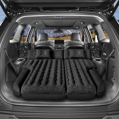 DikaSun SUV Air Mattress Double-Sided Flocking Car Mattresses for Car Bed, Travel Camping Sleeping Bed with Air Pump 2 Pillows - Image 1