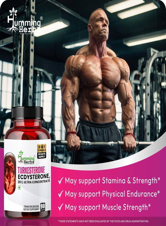 Humming Herbs Turkesterone Ecdysterone, Ajuga Turkestanica Extract, 7in1-11600mg eqv |Ultra-Pure and Bioavailable for Enhanced Absorption | Third Party Tested | 90 Capsules - Image 4