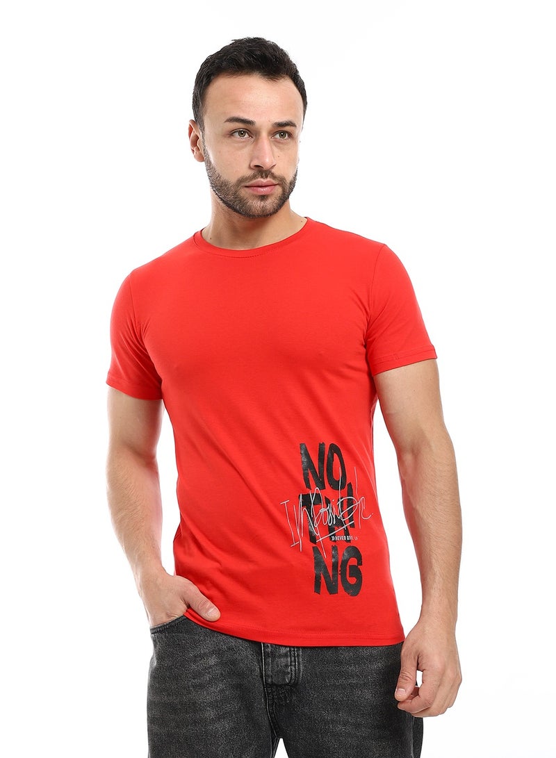 Caesar Mens  Printed T- Shirt With Half Sleeves And Round Neck - Image 1