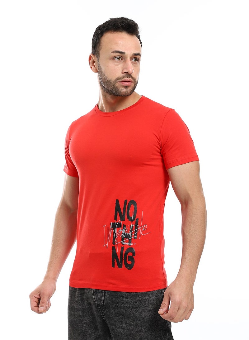 Caesar Mens  Printed T- Shirt With Half Sleeves And Round Neck - Image 2