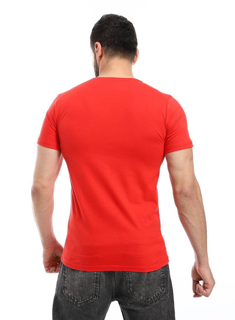 Caesar Mens  Printed T- Shirt With Half Sleeves And Round Neck - Image 4
