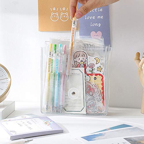 ZMLSED Washi Masking Tapes Multi Organizer Pouch, Minimalist Transparent Large-capacity Visible Portable Storage Bag for Stationery Stickers Travel Small Object Planner Pens Journal Supplies - Image 3