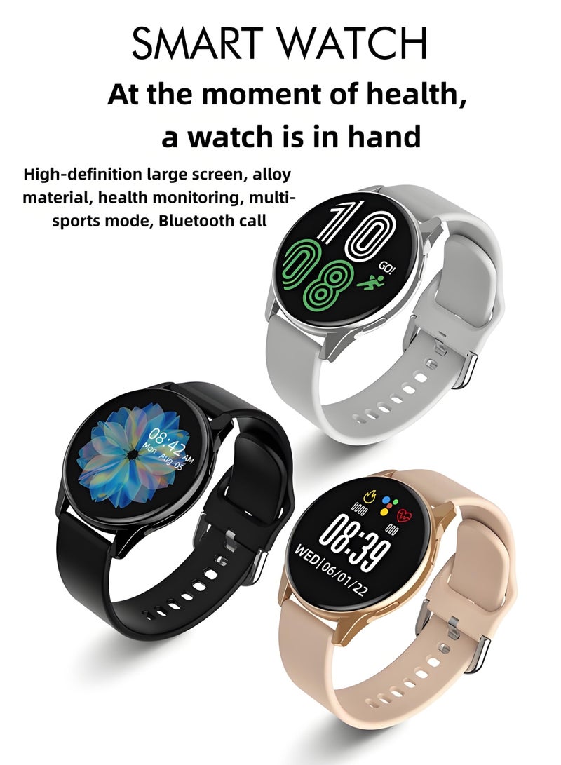 Smart Watch T2 PRO Round，Waterproof Fitness Watch，Bluetooth Calling，Compatible with Androd and IOS，TFT Display，Heart Rate Moitoring，Black - Image 3
