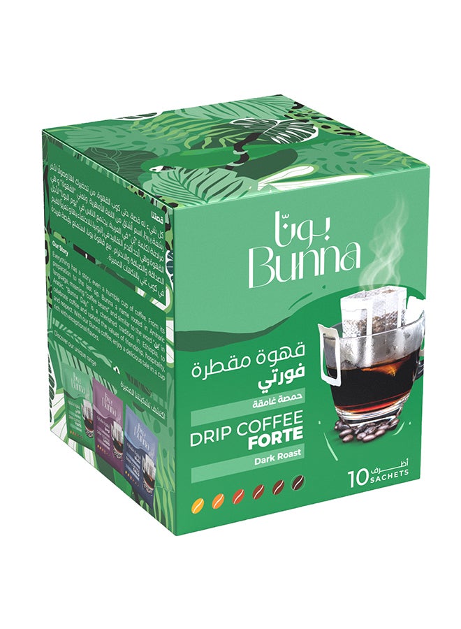 Bunna Forte Filter Drip Coffee, 10 Sachets