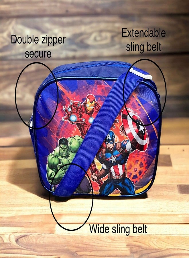 Le Delite Waterproof Side Sling Bag For Kids Age 1-10 Years, Diaper Bag,Avengers sling bag cartoon theme Tuition Handbag, Swimming Bag- Multipurpose Sling Bag, Lunch Box Tiffen Handbag (avengers) - Image 3