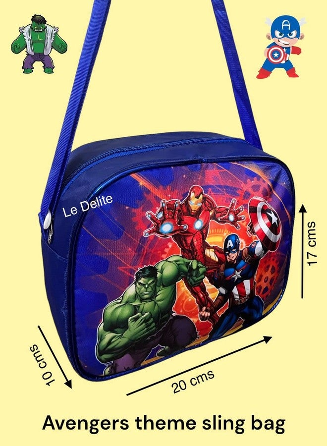 Le Delite Waterproof Side Sling Bag For Kids Age 1-10 Years, Diaper Bag,Avengers sling bag cartoon theme Tuition Handbag, Swimming Bag- Multipurpose Sling Bag, Lunch Box Tiffen Handbag (avengers) - Image 4