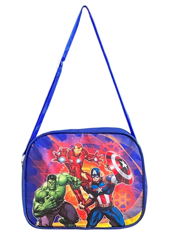 Le Delite Waterproof Side Sling Bag For Kids Age 1-10 Years, Diaper Bag,Avengers sling bag cartoon theme Tuition Handbag, Swimming Bag- Multipurpose Sling Bag, Lunch Box Tiffen Handbag (avengers) - Image 1