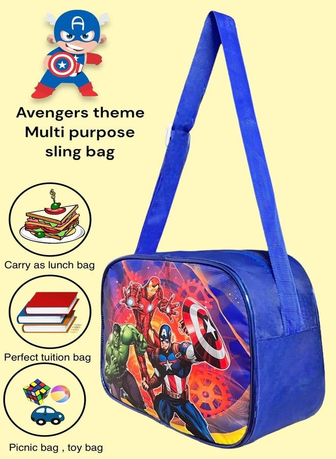 Le Delite Waterproof Side Sling Bag For Kids Age 1-10 Years, Diaper Bag,Avengers sling bag cartoon theme Tuition Handbag, Swimming Bag- Multipurpose Sling Bag, Lunch Box Tiffen Handbag (avengers) - Image 5
