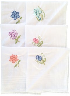 Hepsine Rakip Rivaling All Gift Embroidered Women's Handkerchief 12 Pieces 28X28 cm 100% Cotton  - Image 3
