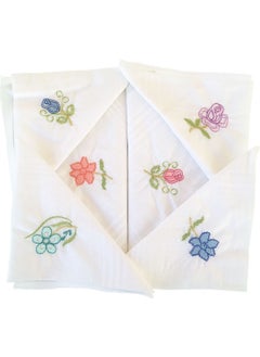 Hepsine Rakip Rivaling All Gift Embroidered Women's Handkerchief 12 Pieces 28X28 cm 100% Cotton  - Image 1