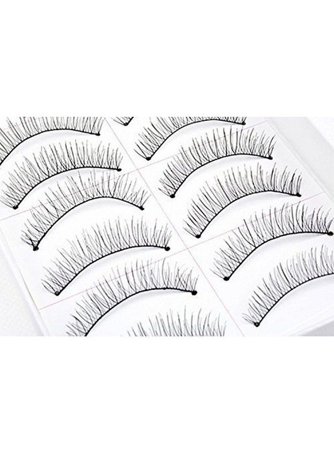 Gugzy 10 Pairs Handmade Natural Soft False Eyelashes Fake Eye Lash Black Sparse False Eyelashes Eye Lashes Extension Make Up - Image 5