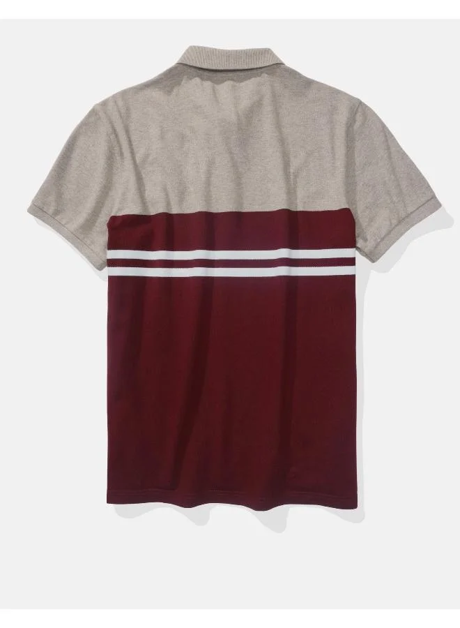 امريكان ايجل AE Striped Pique Polo Shirt