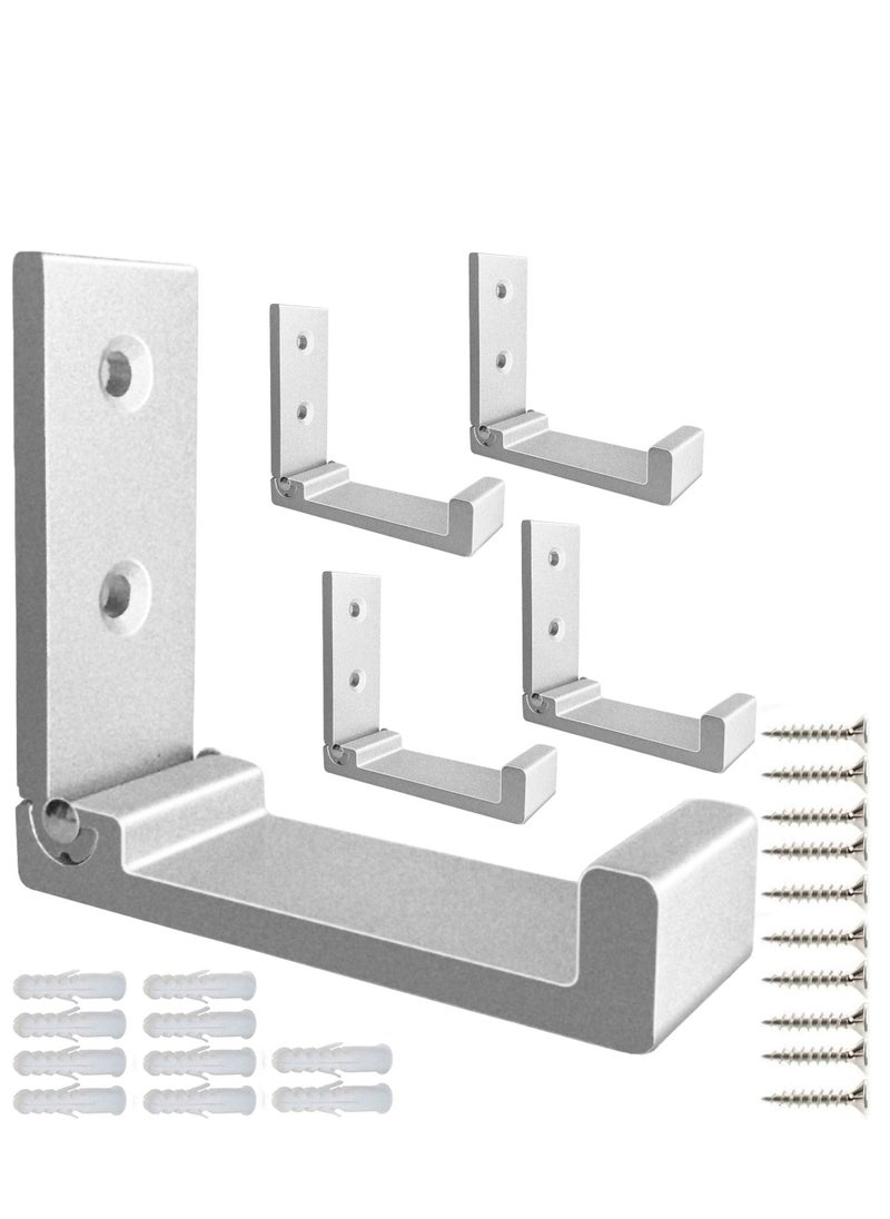 Y&D 5 Pcs Folding Coat Hooks Wall for Hanging Towel Hardware Heavy Duty Aluminum Alloy Headphone Holder No Rust Mounted Bags Fitness Equipment  - Image 1