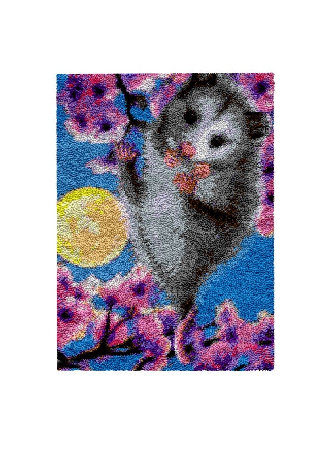 Loquat DIY Latch Hook Kits Rug Embroidery Carpet Set with Crochet Needlework Crafts Shaggy Latch Kits for Adults/Kids Rug Hook Pattern Home Decoration  - Image 1