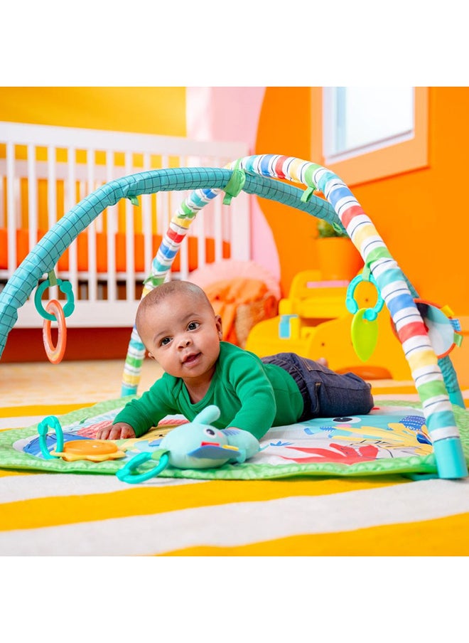Bright Starts Bright Starts - Wild Wiggles FoldAway Activity Gym And Play Mat with Take-Along Toys, 0 - 12 months  - Image 2