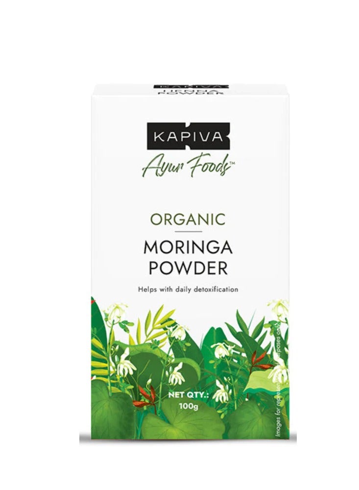 Kapiva Certified Organic Moringa Powder 100g | From Pure Drumstick Leaves | Gives Natural Energy & Nutrients - Image 1