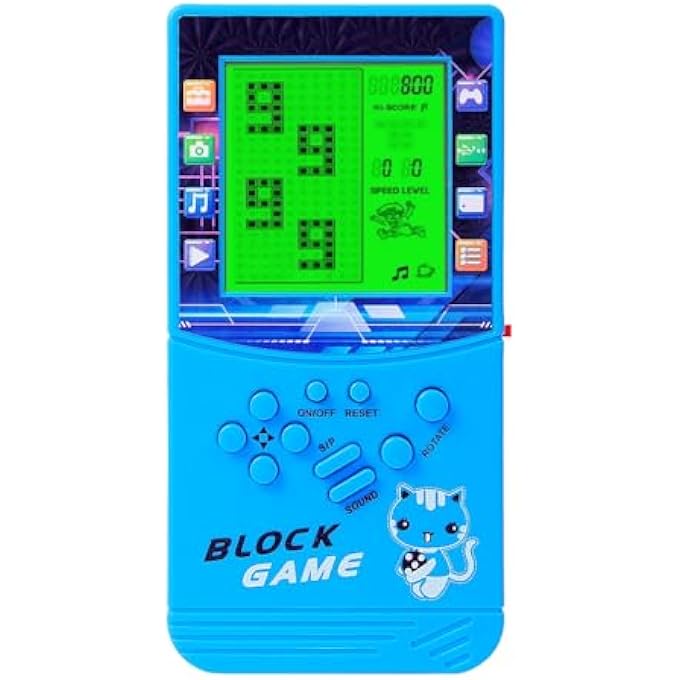 LARGE SCREEN WITH GREEN LIGHT BRICK GAME CONSOLE BUILT-IN CLASSIC NOSTALGIC PUZZLE 999 IN A GAME ROOM/OUTDOOR/TRAVEL GOOD PARTNER CHILDREN/STUDENT GIFTS - Image 1