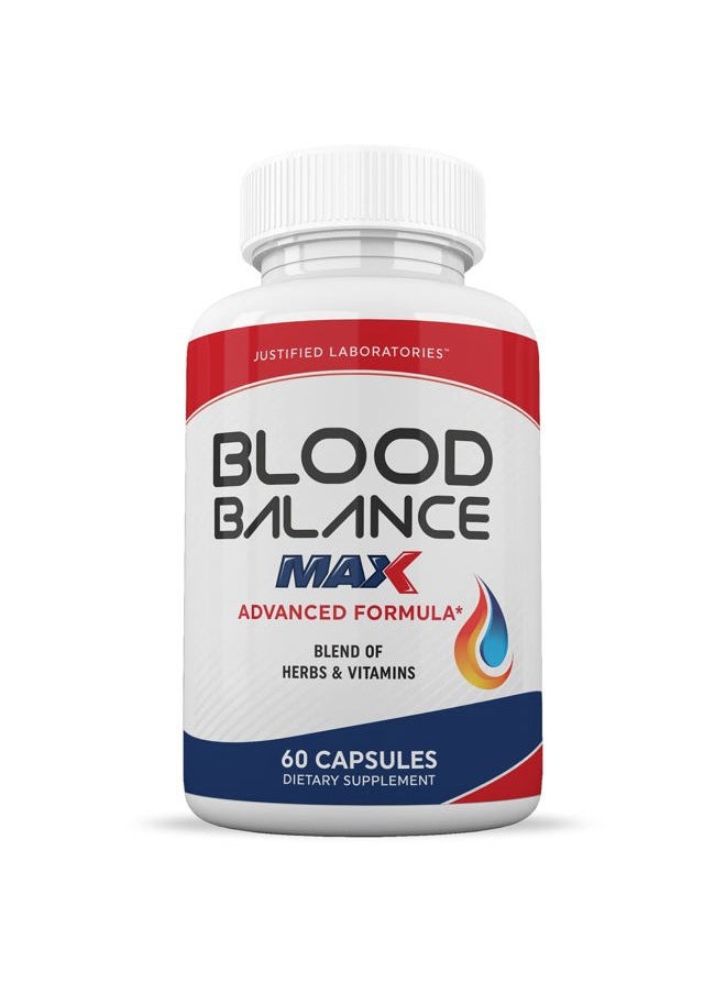 Justified Laboratories - (2 Pack Blood Balance Max 1295MG Formula Supplement Pills 120 Capsules - Image 1