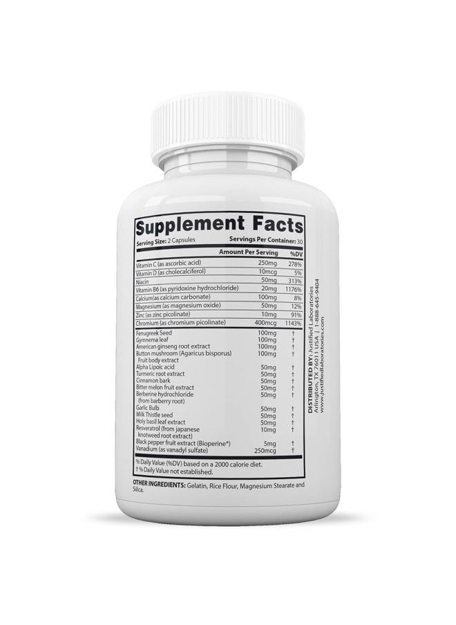 Justified Laboratories - (2 Pack Blood Balance Max 1295MG Formula Supplement Pills 120 Capsules - Image 1