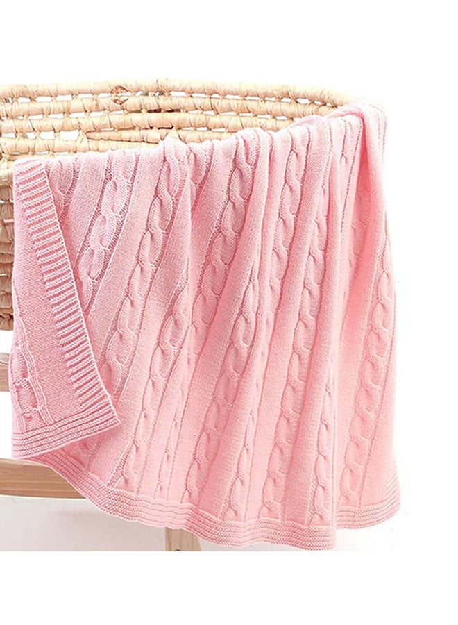 Star Babies Knitted Blanket 80 x 100cm With Get Disposable Bibs 10pcs Free - Pink - Image 3