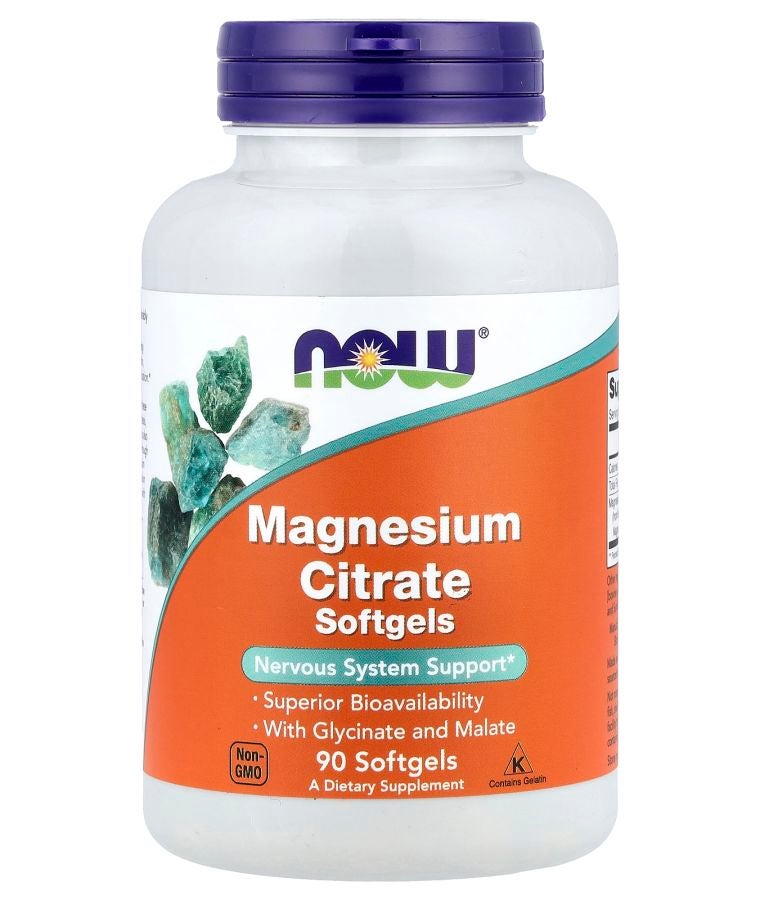 now Magnesium Citrate 90 Softgels (133 mg per Softgel)