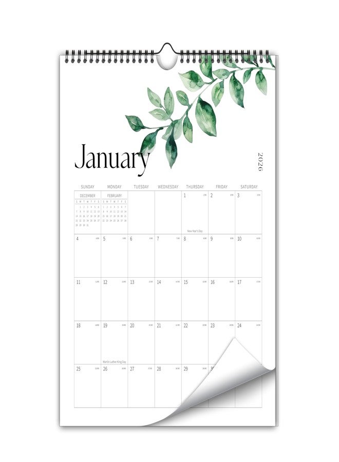 Kamoy Aesthetic Wall Calendar 2026-2027, 18 Month Vertical Calendar from January 2026 - June 2027, 11.5" x 15", Large Spiral Hanging 2026 Calendar With Large Ample Blocks for Writing, for School, Home - Image 1