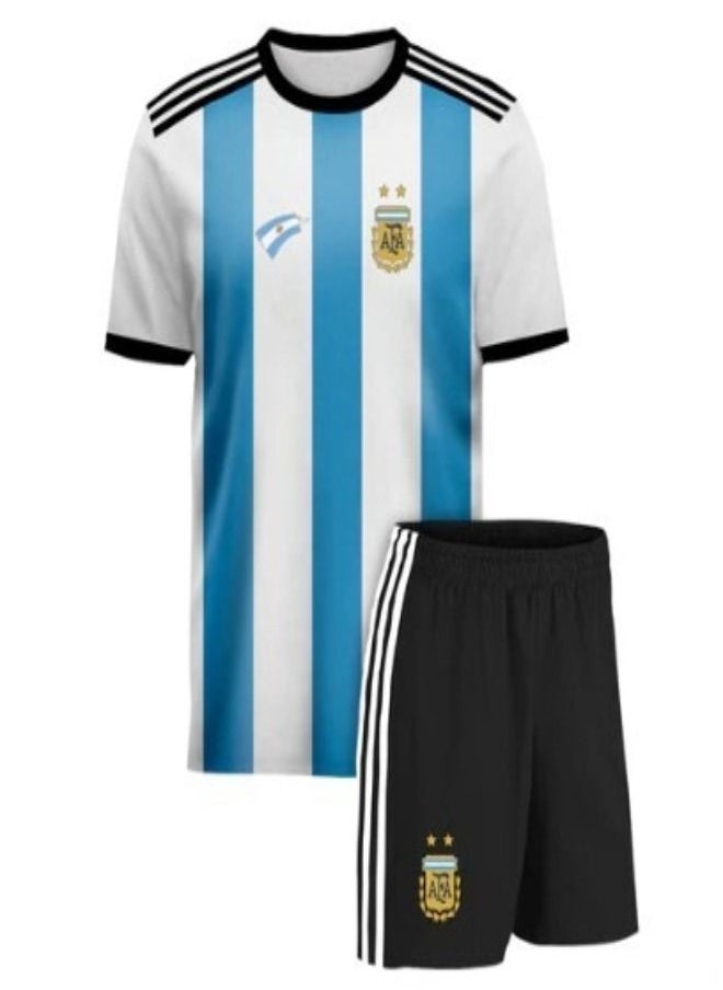 Generic - Argentina Football Jersey Set For Kids and Adults - Image 1