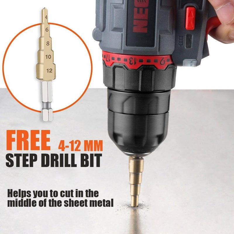 Dicfeos Double Head Sheet Metal Cutter, Versatile Nibbler Drill Attachment for Straight Curve and Circle Cutting, Maximum 14 Gauge Steel, Perfect for Home DIY and Car Repair - Image 5