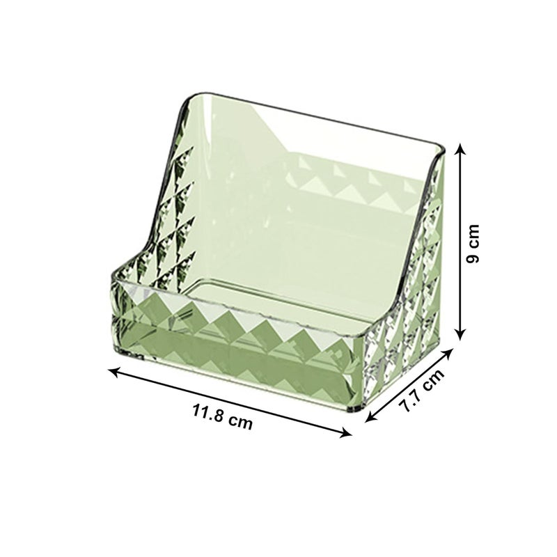Homestic Crystal Finish Wall hanging Jewellery Box | Multipurpose Stackable Makeup Organiser | Ideal for Cosmetics, Skincare, Lipsticks, Nail Care| YM.6673D | Dark Green - Image 3