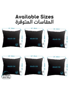 Pixels Bean Bag Throw Pillow Filler Indoor for Sofa Couch Seats Black Polypropylene Fabric Non Woven Fabric Zipper Closure Set of 4 - pzsku/Z26FABF33E190525D4485Z/45/_/1736640874/21a8b536-d0b8-4d72-bc4c-93d4b67b93b1