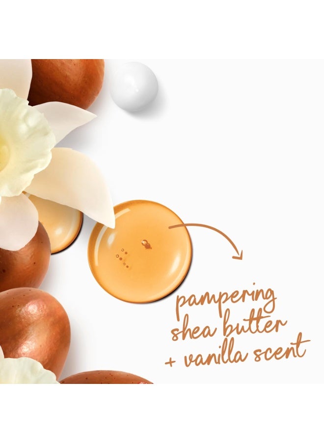 Dove غسول الجسم دوف مع مضخة تدليل زبدة الشيا والفانيليا لترطيب 24 ساعة - منظف للبشرة ناعم ومرطب بدون كبريتات وبدون بارابين 30.6 أونصة - Image 2