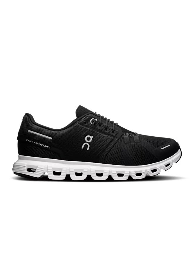 On Cloud 6 Unisex Running Shoes Black & White - Image 5