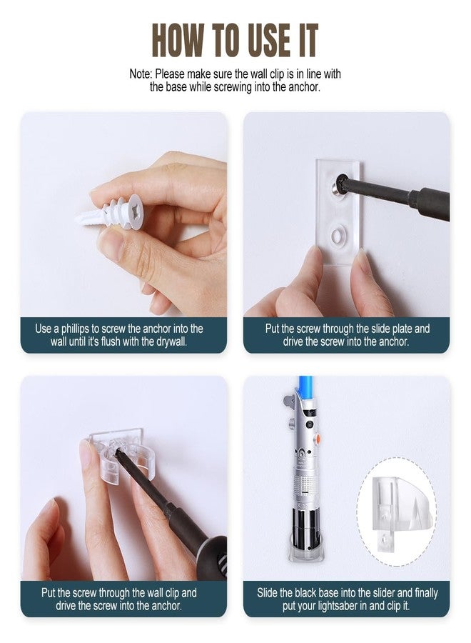 Lenink Clear Lightsaber Wall Mount, 1Pack Lightsaber Holder Rack Compatible with Galaxy’s Edge Lightsabers, Darth Revan Lightsaber, Darth Vader Sabers and Most Lightsaber,K3463A02 - Image 4