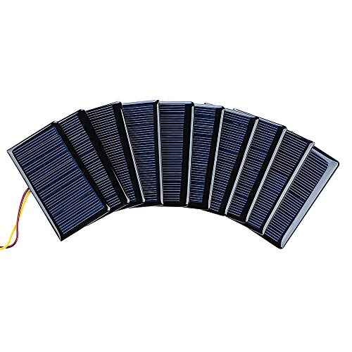 SUNYIMA 10Pcs 5V 60mA Mini Polycrystalline Solar Panels Cells 68mmx37mm/2.67"x1.45" for DIY Solar Cells Projects Toys - Image 1