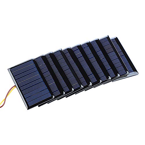 SUNYIMA 10Pcs 5V 60mA Mini Polycrystalline Solar Panels Cells 68mmx37mm/2.67"x1.45" for DIY Solar Cells Projects Toys - Image 2