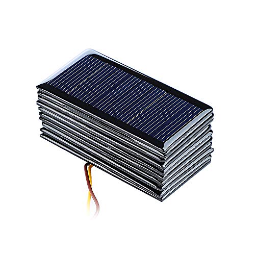 SUNYIMA 10Pcs 5V 60mA Mini Polycrystalline Solar Panels Cells 68mmx37mm/2.67"x1.45" for DIY Solar Cells Projects Toys - Image 4