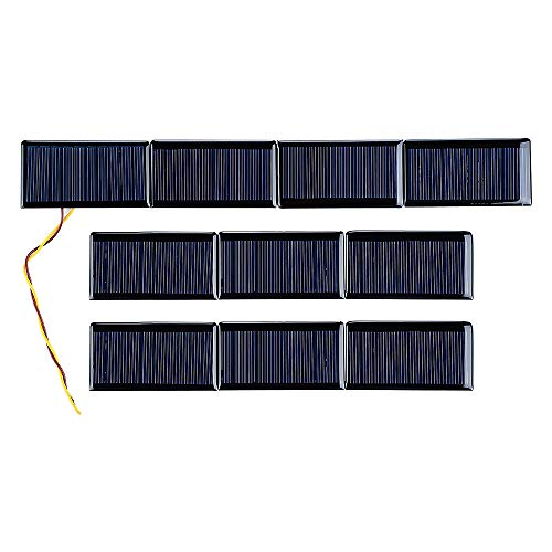 SUNYIMA 10Pcs 5V 60mA Mini Polycrystalline Solar Panels Cells 68mmx37mm/2.67"x1.45" for DIY Solar Cells Projects Toys - Image 3