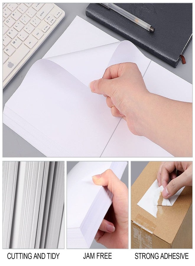 Labelebal (500 Labels/250 Sheets) Labelebal Half Sheet Labels, Shipping Labels 2 Per Sheet for Laser & Inkjet Printers, 8.5" x 5.5" Address Labels, Totally 500 Pcs Half Sheet Shipping Labels - Image 3