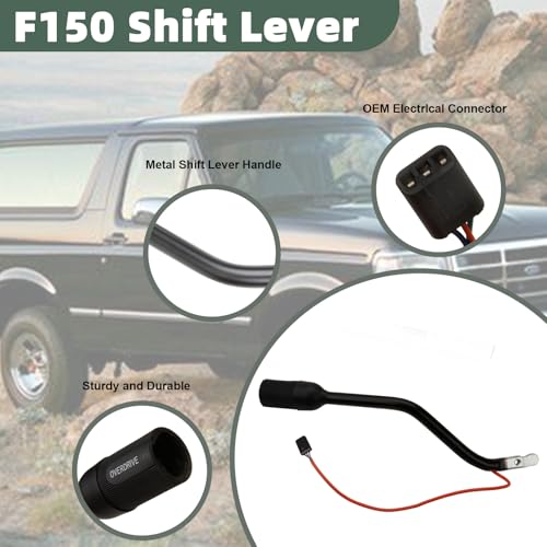 MITZONE F150 Shift Lever Compatible with 1992-1997 Ford F-150 F-250 F-350 Bronco Replace F4TZ-7210-B - Image 3