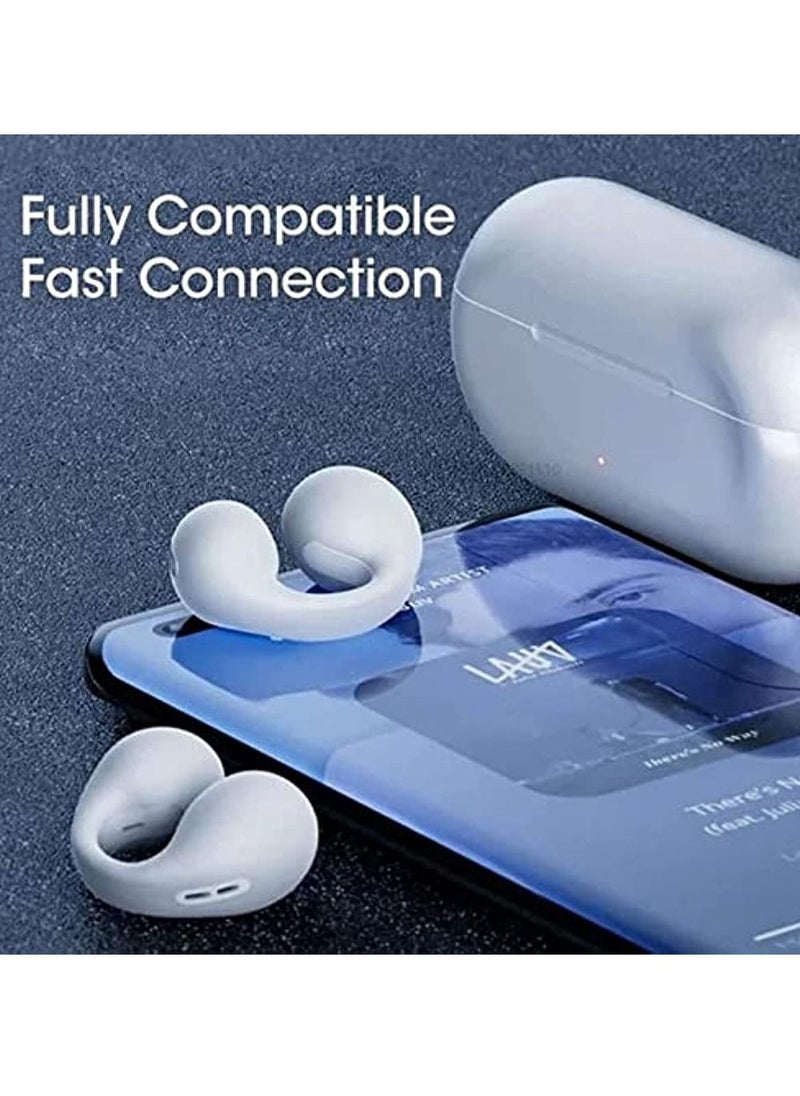 OIMG Wireless Ear Clip Bone Conduction Headphones Open Ear Headphones Wireless Earbuds With Earhooks Mini Bone Conduction Waterproof Bluetooth Open Ear Earbuds For Driving Running  - Image 1