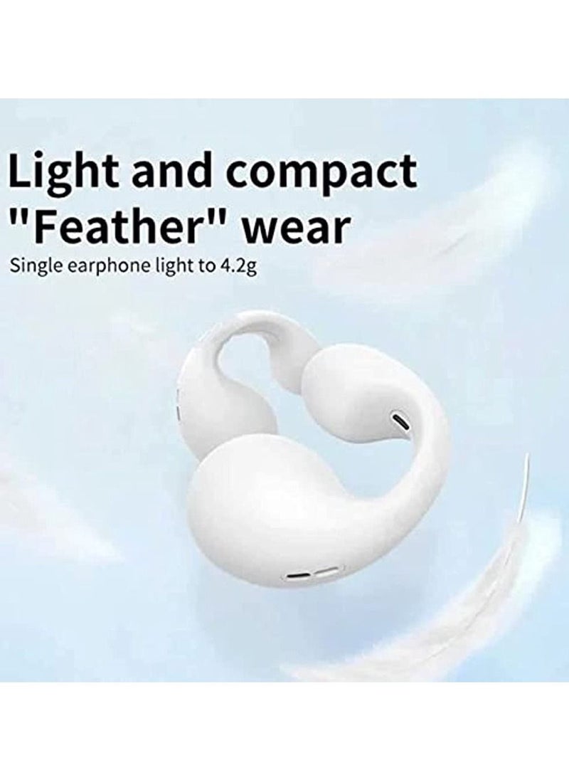 OIMG Wireless Ear Clip Bone Conduction Headphones Open Ear Headphones Wireless Earbuds With Earhooks Mini Bone Conduction Waterproof Bluetooth Open Ear Earbuds For Driving Running  - Image 3