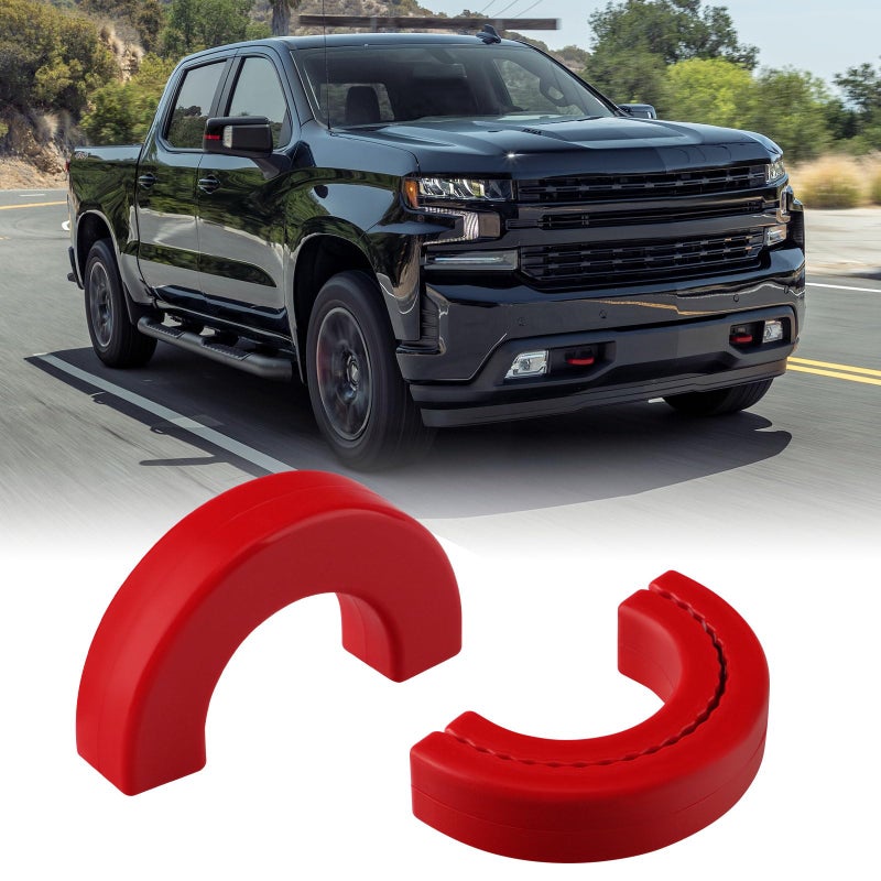 TECHPICCO Tow Hook Covers Fit for Chevy Silverado 1500 20072025GMC Sierra 1500 20072018 Customized Car Tow Hooks Compatible with Chevrolet Silverado 1500 Accessories 20072025 Red