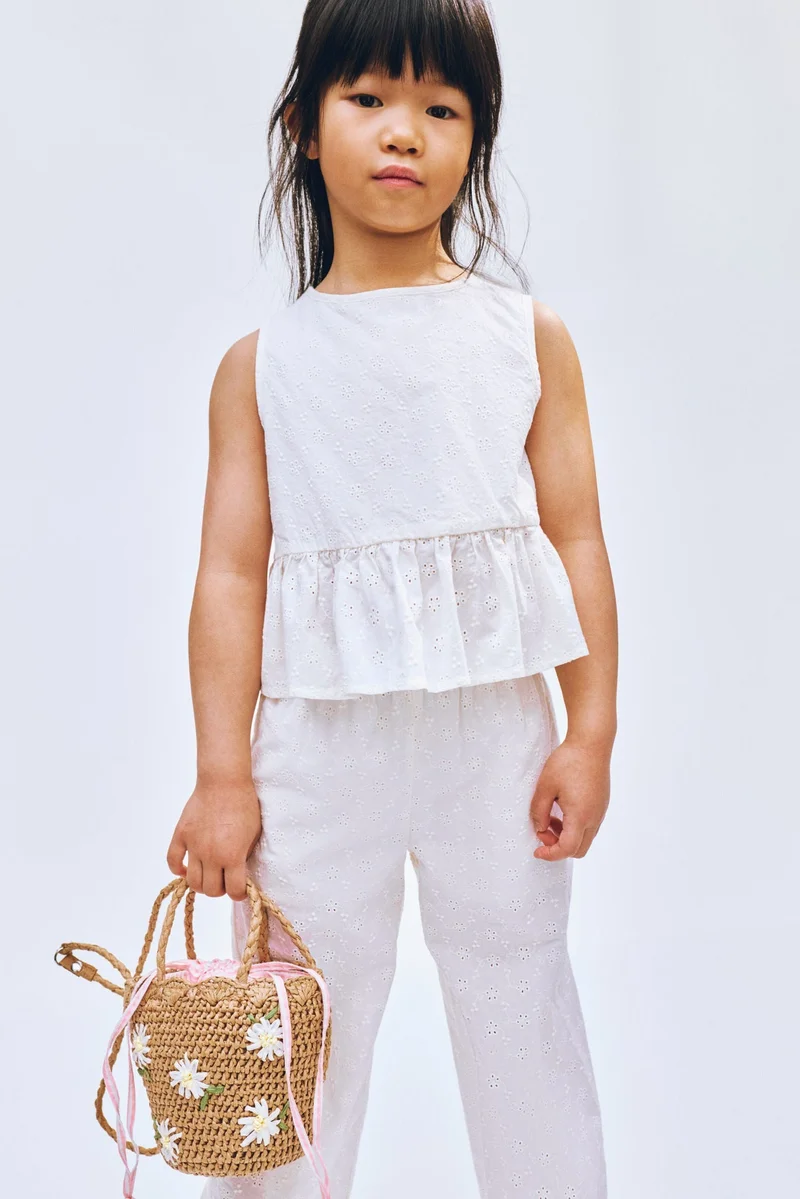 اتش اند ام طقم مطرز من قطعتين