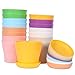 JERIA JERIA 16-Pack 4" Plastic Flower Plant Pots Thickened Seedlings Nursery Pots, Colorful Flower Plant Container Seed  - Image 2