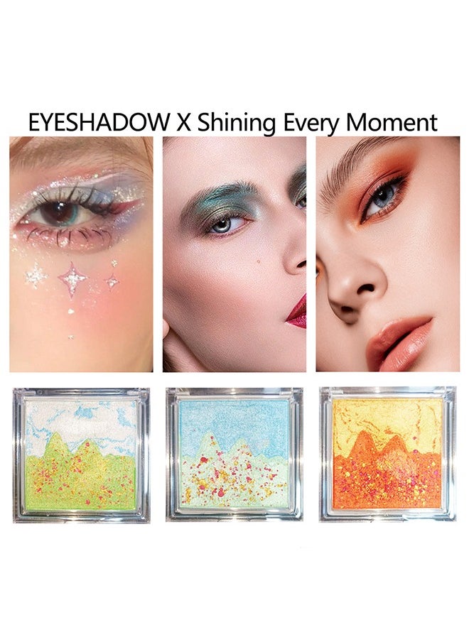 Misiou Beauty Landscape eyeshadow tray, waterproof, color, pearl, stage, Sunshine Jinshan #03  - Image 2