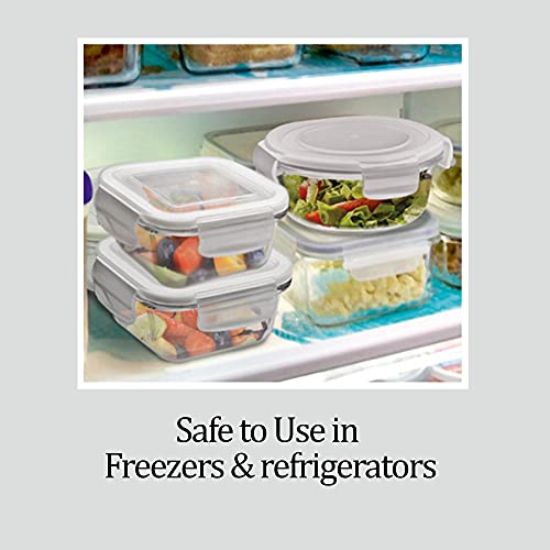 Treo Glass By Milton Hi Borosilicate Clip Fresh Round Container, 400 Ml, 1 Piece, Transparent - Image 4