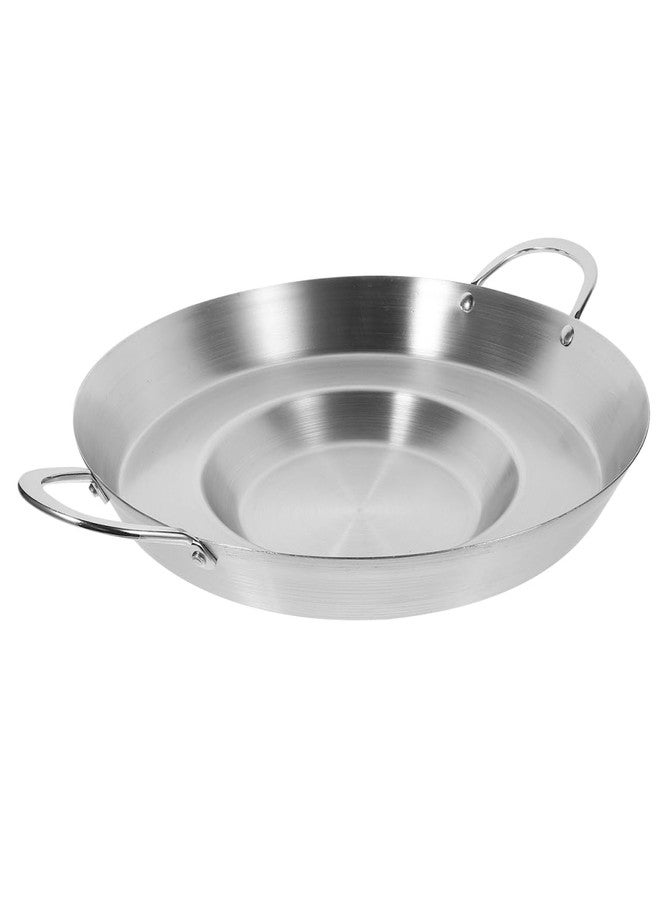 هيموتون صينية طهي هيموتون كومال كازو من الفولاذ المقاوم للصدأ، صينية مقعرة للتاكو، شديدة التحمل للاستخدام الخارجي، صينية شواء، مقلاة، مقلاة ووك، مقلاة قلي، وعاء قلي عميق للتشيتشارون، أدوات طهي للكارنيتاس، 38 سم/15 بوصة - Image 1